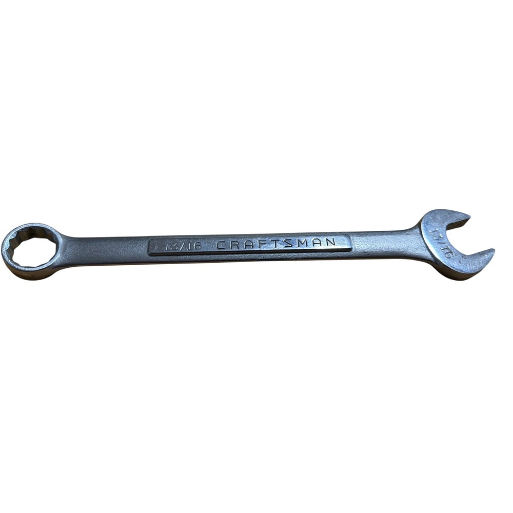 Craftsman 13/16 Combination Wrench Forged USA -V- 44702 Raised Panel Tool
